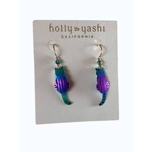 NEW HOLLY YASHI women's sitting kitty drop earring in color